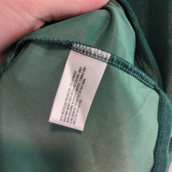 NEW A New Day Women's XXL Velvet Ruched Dress Green Plus BEAUTIFUL - Picture 6 of 7